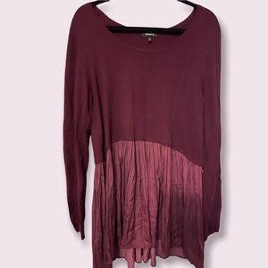 Torrid Burgandy BabyDoll Sweater